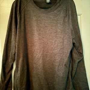 Tek Gear Tech Fleece Crew Sweatshirt XL Dark Gray Long Sleeve Activewear